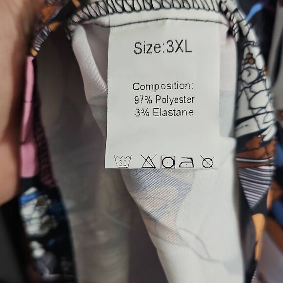 Floral 3X Plus Size 3 tier ruffled Skirt - Picture 4 of 7